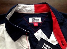 【既決USA】トミーヒルフィガー★TOMMY HILFIGER@完売胸元&袖刺繍【THD】ロゴ入長袖シャツ【THD Men's Colorblocked Logo Shirt】@M_画像6