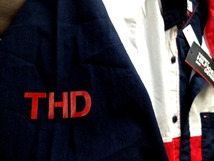 【既決USA】トミーヒルフィガー★TOMMY HILFIGER@完売胸元&袖刺繍【THD】ロゴ入長袖シャツ【THD Men's Colorblocked Logo Shirt】@M_画像7