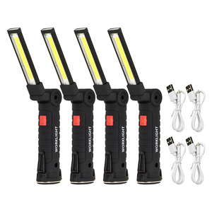4個セット LEDライト COB LED 作業灯 防水 360度 回転 折畳み式 USB 充電式 懐中電灯 マグネット 多機能 ワークライト