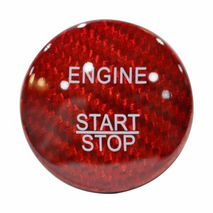 【新品即納】AMG スタート プッシュ ボタン カーボン カバー 赤 レッド プッシュスタートスイッチ シール カバー
