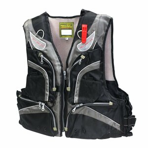 [ new goods immediate payment ] floating the best black life jacket fishing coming off power removal and re-installation possibility life jacket fishing vest with pocket 