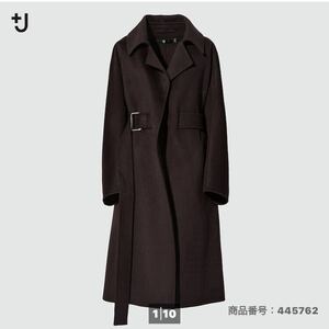 UNIQLO +J カシミヤ ブレンド ラップ ロングコート カシミア ブラウンS 