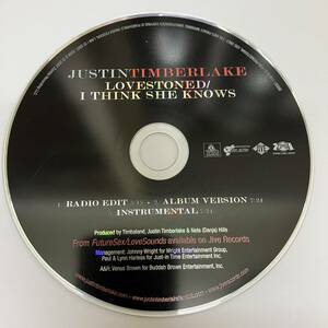 裸57 ROCK,POPS JUSTIN TIMBERLAKE - LOVESTONED/I THINK SHE KNOWS INST,シングル CD 中古品