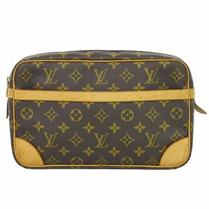 本物 ルイヴィトン LOUIS VUITTON LV コンピエーニュ 28 モノグラム クラッチバッグ セカンドバッグ ブラウン M51845