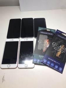 【1円スタート】iPhone6 iPhone6s iPhone7 強化ガラス2枚 アクティベーションロック SIMロック 液晶焼け割れ リンゴループ 