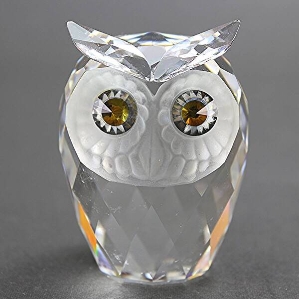 スワロフスキー Swarovski 「フクロウ大」 オーナメント フィギュリン 置物 クリスタル wwww6