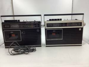 【A49】ラジオ受信しました SONY CF-1400A CF-1400 2個 ラジカセ ラジオカセットレコーダー 昭和レトロ ソニー 現状品