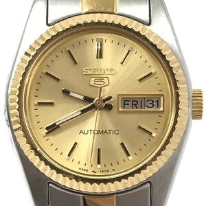 美品 SEIKO セイコー 5 ファイブ 腕時計 4206-0510 自動巻 機械式 オートマティック カレンダー ゴールド 亀戸精工舎 1979年製 動作確認済