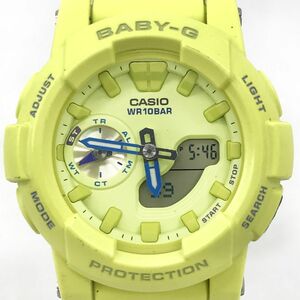 美品 CASIO カシオ Baby-G ベビーG ベイビージー 腕時計 BGA-185-9 クオーツ アナデジ イエロー コレクション 電池交換済 動作確認済 箱付