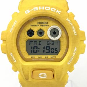 超美品 CASIO カシオ G-SHOCK ジーショック ヘザードカラーシリーズ 腕時計 クオーツ GD-X6900HT-9 デジタル イエロー カレンダー 動作OK