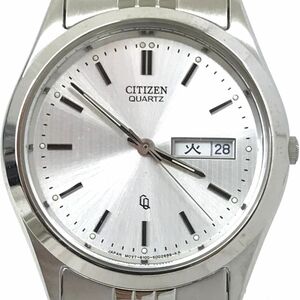 新品 CITIZEN シチズン CQ 腕時計 6100-S96389 クオーツ ラウンド シルバー ウォッチ コレクション 箱付 電池交換済み 動作確認済み