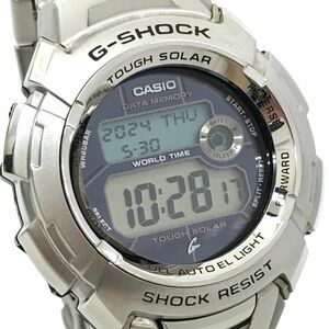 美品 CASIO カシオ G-SHOCK ジーショック 腕時計 G-7000D タフソーラー デジタル ラウンド シルバー カジュアル カレンダー 動作確認済み