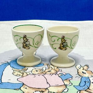レア☆グリーンラインCM6466エッグカップ☆ラインなしとあり☆WEDGWOOD