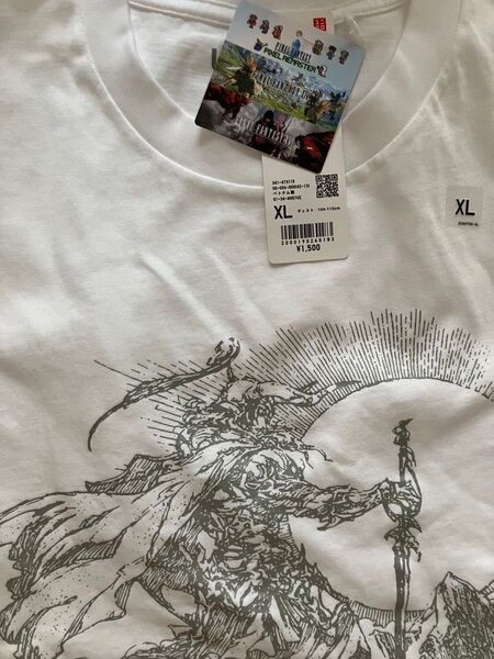 新品 XLサイズ ファイナルファンタジーXIV ユニクロ Tシャツ ホワイト FF14