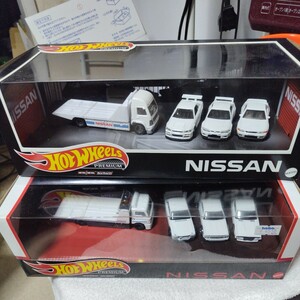 1 иен старт Hot Wheels premium 2 шт. комплект Nissan Skyline GT-R 6 вид & loading car 2 вид блиц-цена установка есть 