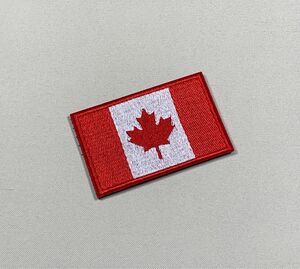 【カナダ】国旗　ベルクロ　ワッペン　サバゲー　マジックテープ　アウトドア　MA-1