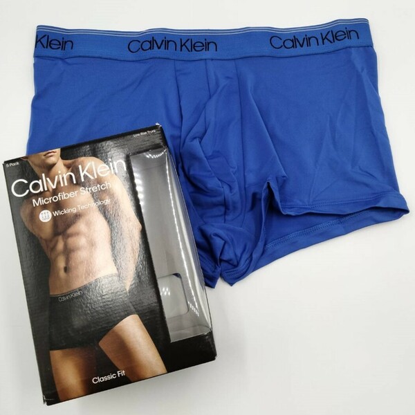 【Mサイズ】Calvin Klein(カルバンクライン) ローライズボクサーパンツ ブルー 1枚 メンズボクサーパンツ 男性下着 NB3375