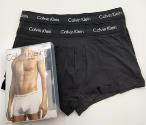 【Lサイズ】Calvin Klein(カルバンクライン) ローライズボクサーパンツ ブラック 2枚セット メンズボクサーパンツ 男性下着 U2664