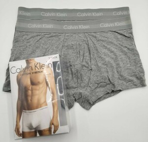 【Lサイズ】Calvin Klein(カルバンクライン) ローライズボクサーパンツ グレイ 2枚セット メンズボクサーパンツ 男性下着 U2664