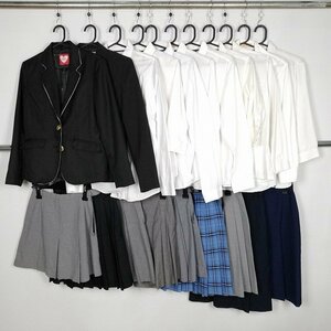 一般 コスプレ ブレザー ブラウス スカート 吊りスカート2枚 1円 中古 制服 学生服 イーストボーイ ユニクロ セット 詰合わせ 39CS-750 DF