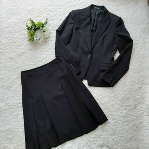 美品　コムサデモード　スカートスーツ　リクルートスーツ　9号　M ブラック