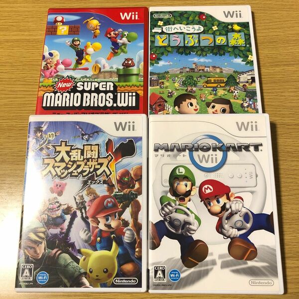 大乱闘スマッシュブラザーズX Wii、マリオカートWii、街へいこうよどうぶつの森Wii、Newスーパーマリオブラザーズ Wii