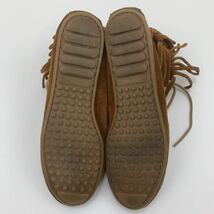 ■ミネトンカ MINNETONKA ブラウン ハイカット フリンジ シューズ スエード 23.5cm相当■A1_画像6