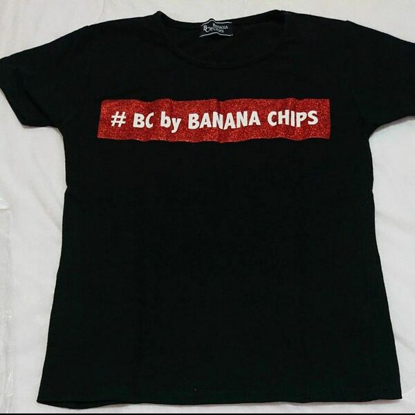 【BANANA CHIPS】 Tシャツ キッズ ブラック 半袖