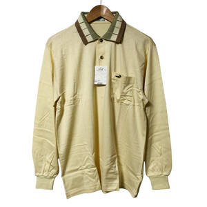 Crocodile クロコダイル ポロシャツ 長袖 ポケット L イエロー 日本製 メンズ A20