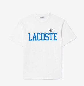 新品Lacoste カレッジプリントTシャツ半袖 Lサイズ新品タグアリ