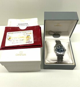 ジャンク品 OMEGA Seamaster/オメガ シーマスター プロフェッショナル 300M Ref.196.1502 クオーツ メンズ腕時計 稼動品 ケース ギャラ付き