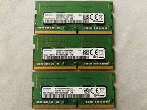 【 ノートPC用メモリ】 SAMSUNG 12GB (4GB×3枚組) DDR4-2133P PC4-17000 ⑦