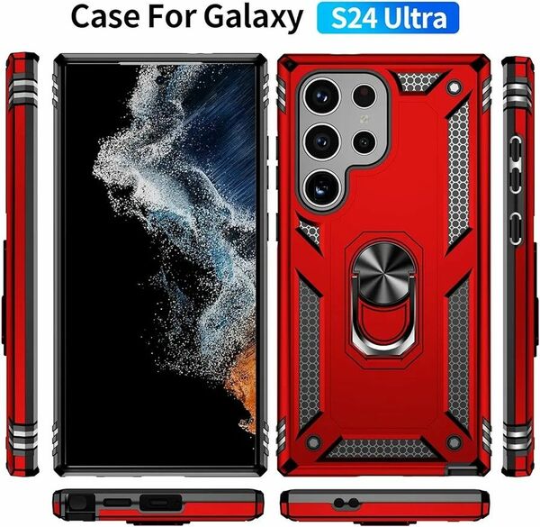 Galaxy S24 Ultra ケース リング 耐衝撃 