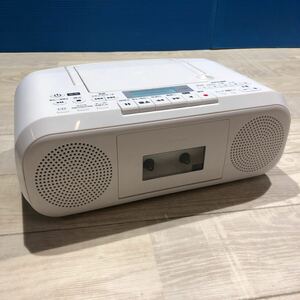 TOSHIBA 東芝 TY-CDS8 CD ラジオ カセット レコーダー ラジカセ 2022年製 白 ホワイト 通電OK 試聴OK 現状品