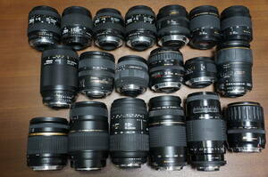 ⑤ カメラ AF レンズ19本 ジャンク品 まとめて大量出品 Nikon Canon SIGMA MINOLTA TAMRON