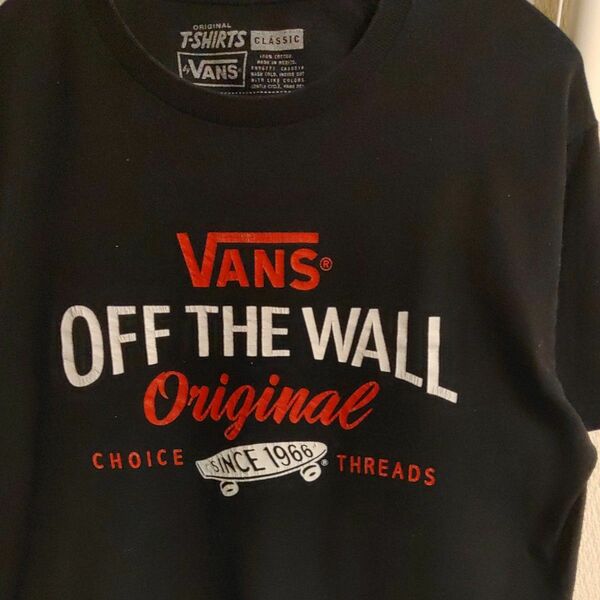 週末お買い得！【VANS】 半袖Tシャツ クラシック　ブラック Sサイズ　ビックプリント