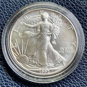 アメリカ純銀コイン イーグル銀貨 1992年
