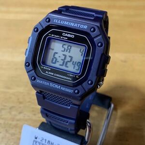 【新品・箱なし】カシオ CASIO 腕時計 メンズ W-218H-2AV クォーツ ブラック ダークパープル