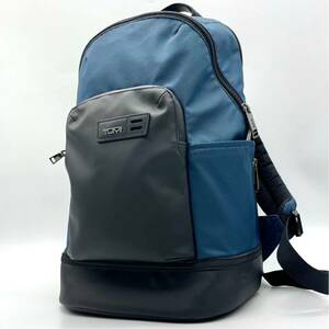 極美品 トゥミ TUMI メンズ ビジネス リュック バックパック バッグ バリスティックナイロン ブルー ブラック A4収納 通勤 仕事鞄 カバン