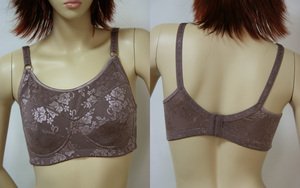  free shipping *2 sheets set * back & bust neat * non wire * full cup bra bra (C/85/ gray ) large size * pattern braided * comfortable . attaching feeling *261