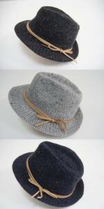  free shipping * super profit *3 color collection * soft hat hat * wool . material * high class nep Thermo hat ( black & gray & navy )