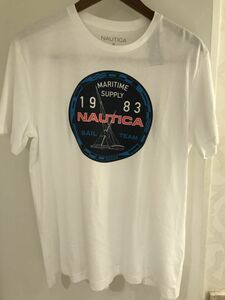 US購入 NAUTICA ノーティカ 半袖 ティーシャツ Tシャツ ホワイト 白色 US Mサイズ 日本Lサイズ 新品未使用