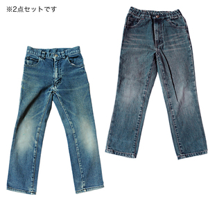 [ 子供服 中古]　ジーパン＜ サイズ: 100+ 110＞ 注意点有 2点セット 送料無料 2＠