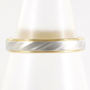  Mikimoto PT950 K18YG кольцо кольцо 10.5 номер полная масса примерно 2.8g б/у прекрасный товар бесплатная доставка *0315