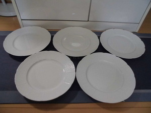  RAYNAUD Limoges レイノー 皿 プレート 5枚 直径約２７．５cm 　１枚かけあり