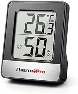 ThermoProサーモプロ 湿度計 温度計 温湿度計デジタル 湿度計室内 大画面 見やすい 顔マーク 壁掛け 卓上スタンド マグ