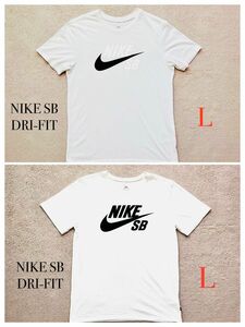 【お得な2枚セット】ナイキ NIKE SB ドライフィット DRI-FIT Tシャツ ホワイト L 半袖 半袖Tシャツ 2枚組 