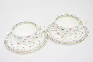 (832S 0607M1) 1円～ 未使用 Noritake ノリタケ ボーンチャイナ 4409 コーヒーカップ＆ソーサー ペア 花柄 茶器 洋食器