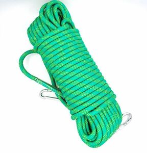 直径 12mm クライミング 補助 ロープ 30m カラー・グリーン