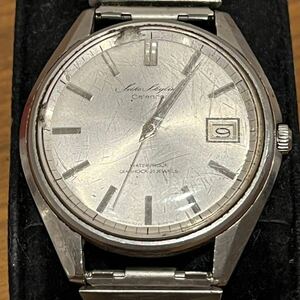 1 jpy ~SEIKO Seiko Skyline na- Date 6222-8000 hand winding round men's wristwatch operation goods 